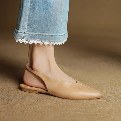 Alessia Genuine Leather Slingback Flats
