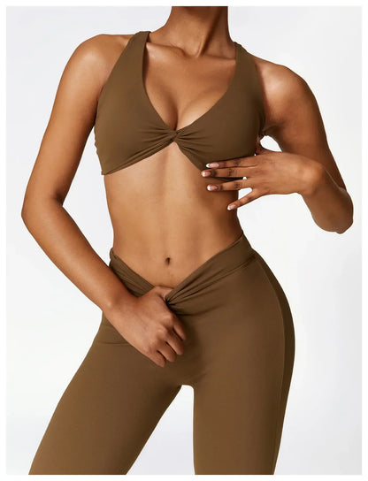 V-shaped Hip Yoga Pants Flare Leggings Women High Waist Wide Leg Pants Women Gym Fitness Sports Flared Pant Dance Trousers