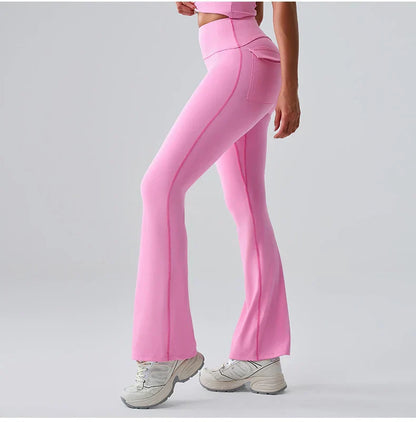 Yoga Pants Sport Leggings Women Flared Yoga Pants High Waist Wide Leg Pants Push Up Woman Tight Fitness Workout Gym Bell-bottoms