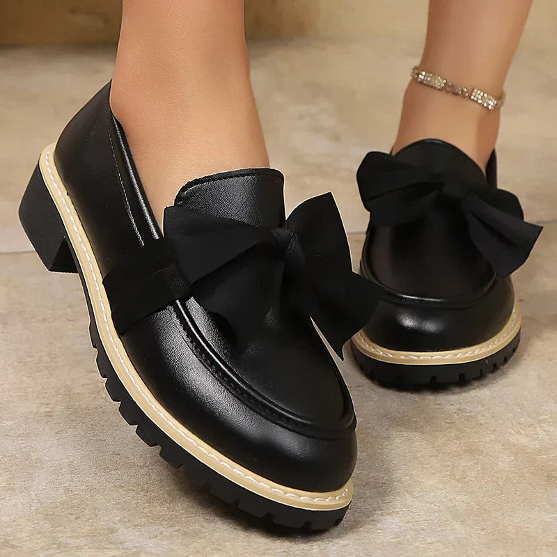 Carmen Bow Platform Loafers
