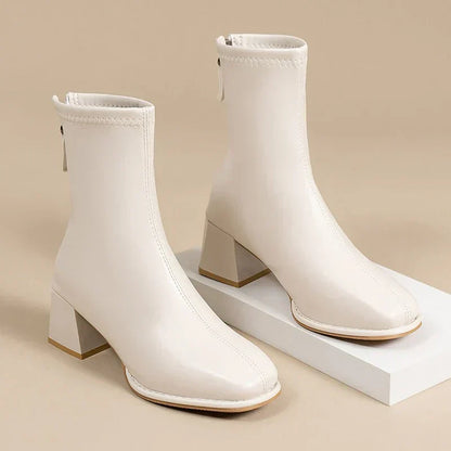 Isabella Square-Toe Ankle Boots