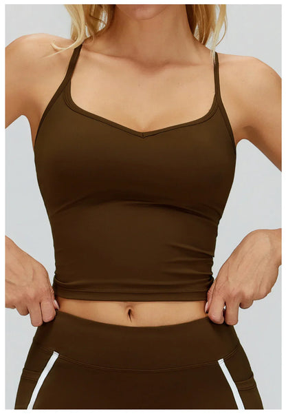 Women Bra Cross Back Yoga Sports Bra Breathable Shock Proof Gym Workout Fitness Push up Top Yoga Running Active Sportswear Vest