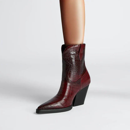 Clara Croc Western Boots