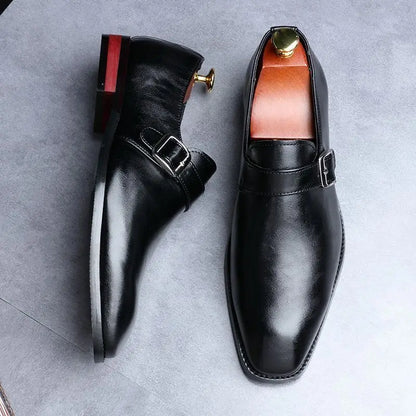 Lorenzo Men’s Leather Buckle Loafers