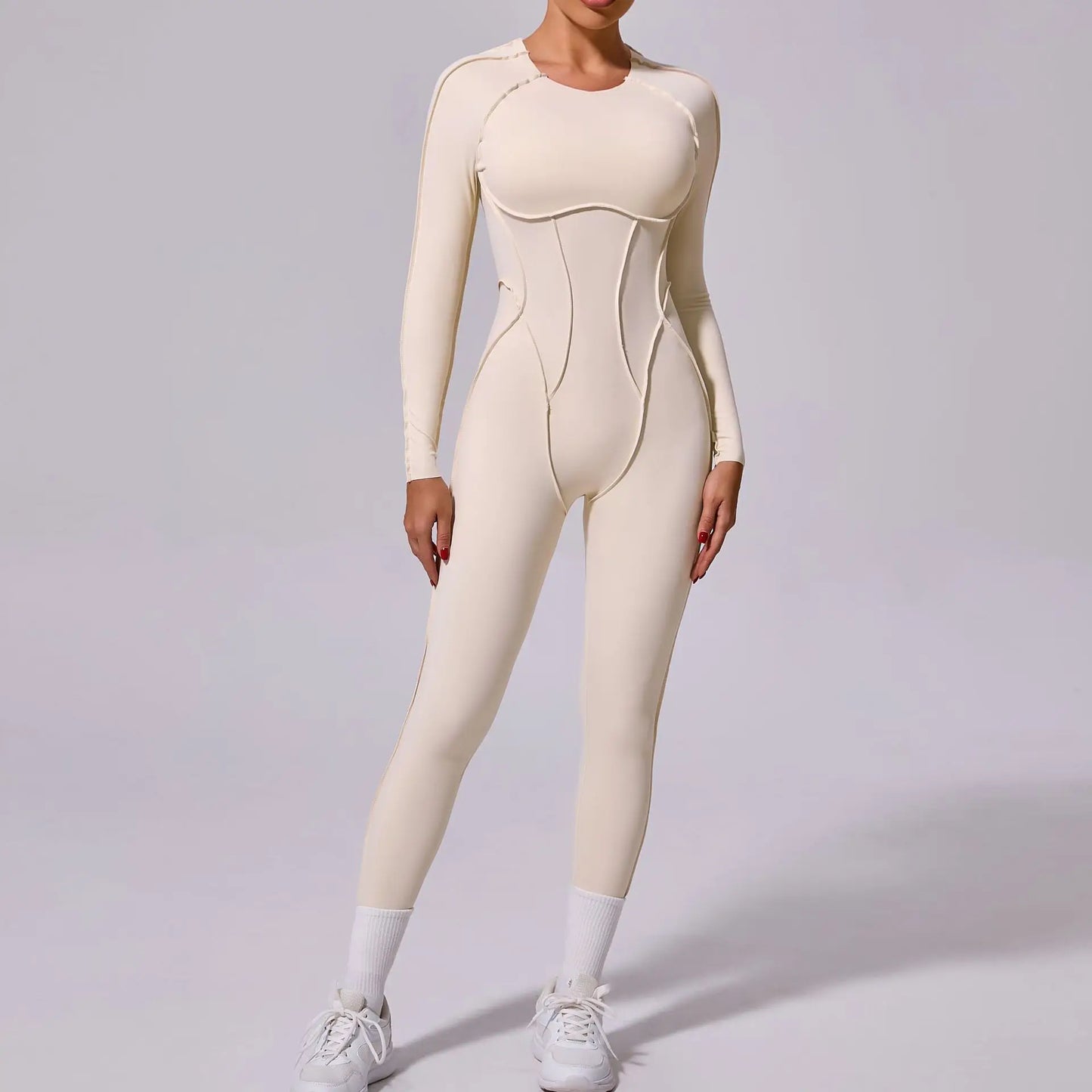 Workout Jumpsuit Sports Overalls Women Tracksuit Gym Clothing Running Long Sleeved Fitness Suits Gym Clothes Sportswear Yoga Set