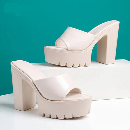 Sofia Platform Mule Sandals – Women’s Chunky Slide Heels